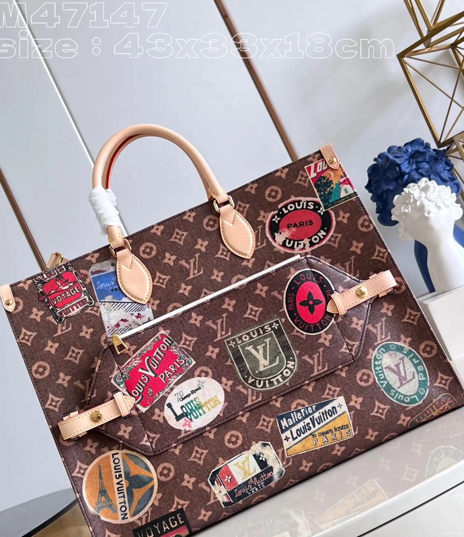 First bag ru BAG-43*33*18.5cm TOTE Voyage VUITTON ONTHEGO LOUIS 0511